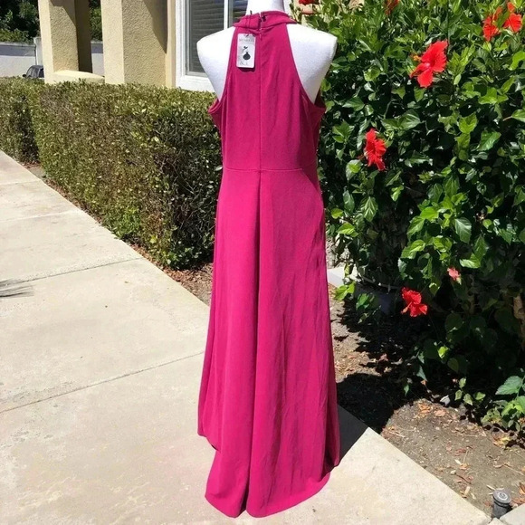 Mushare Pink Halter Maxi  Dress NWT Size Large - Picture 6 of 12